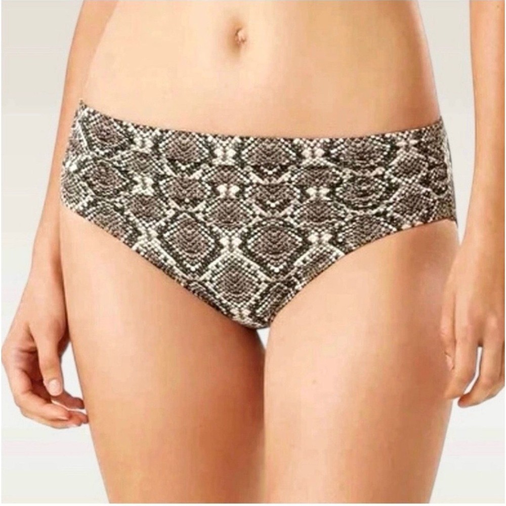 Tommy Bahama Desert Python High-Waist Bikini Bottom –‎ Caffe – Size S – NWT